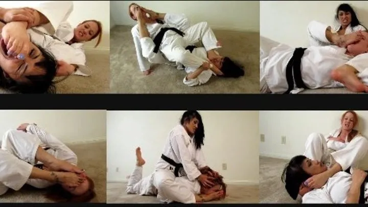 Dragonlily vs Cheyenne: Foot-Jitsu Fight 1