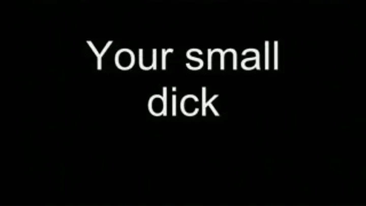 Your little dick HIGH QUALITY