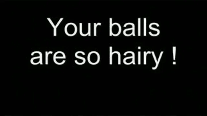 Your balls are so hairy! LOWER QUALITY