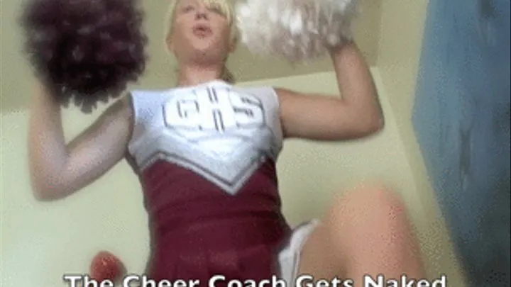 Sexy 30YO Cheer Coach Strips Naked & Masturbates to get new Uniforms for her squad