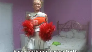 19Y/O Spring Shows off her Cheerleader Pussy & Ass - Fingers for BOTH Holes!