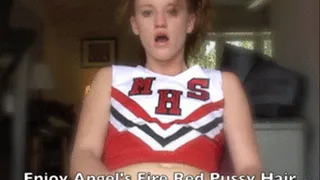 18Y/O Cheerleader Angel Proves she's a Real Redhead - Going Bottomless & Fingering her Tight Ass!