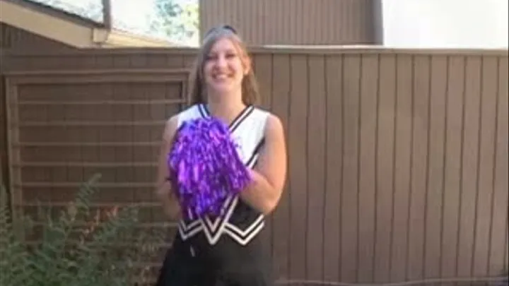 Sweet 18Y/O Amy Rubs out a Good Orgasm in her Cheer Uniform - Then Strips off her Panties and Throws Them!