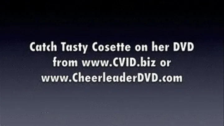 College Cheerleader Cosette Gives her Dildo a Titty Fuck!