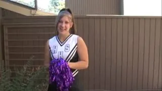 19Y/O Amy Finally shows you her Pink Spread, Masturbates twice & Goes Bottomless In Cheer Uniform!