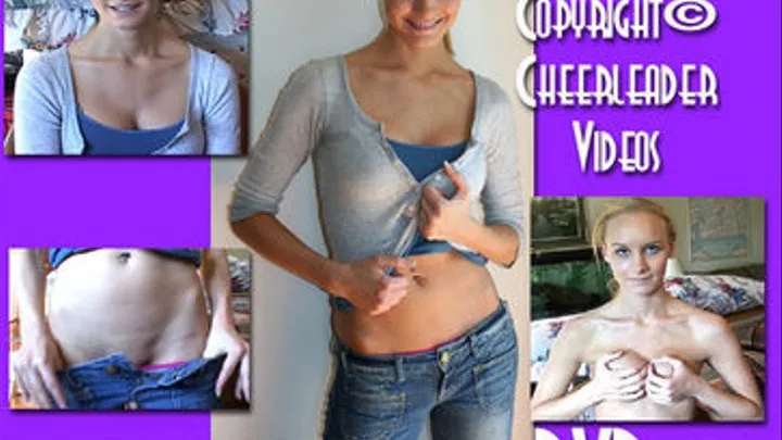 Blue-Eyed Blonde Leah Gets Talked Into Getting Topless & Flashing Her Cheerleader Pussy!