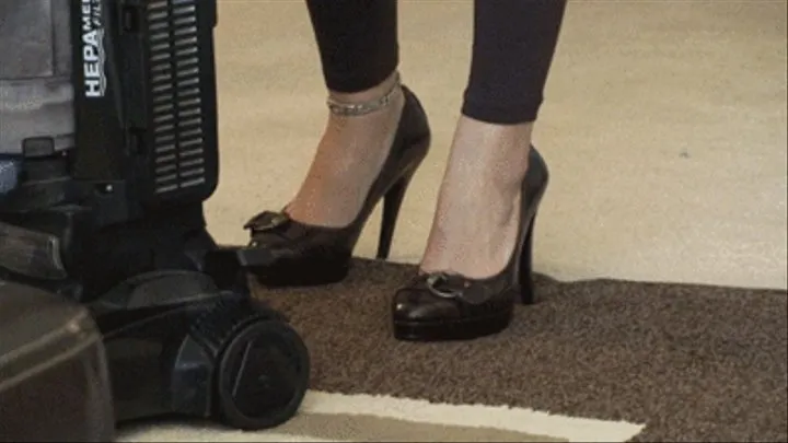 Lady Vacuums in Heels