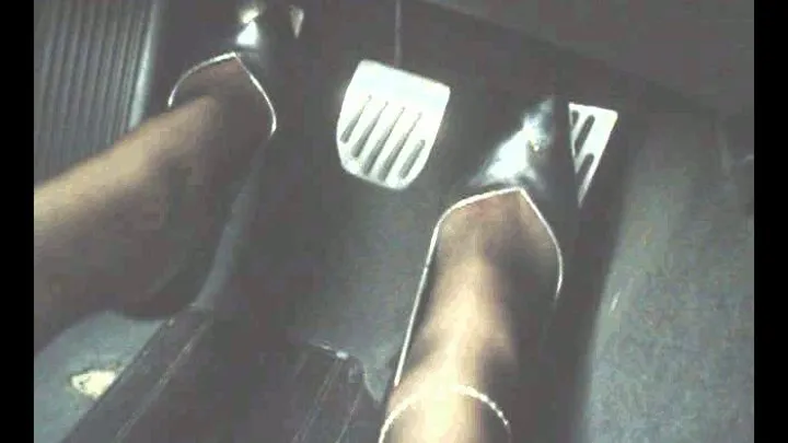 very fast driving in 5inch Metal-Spike high heels part1