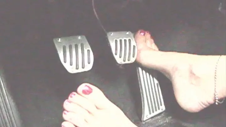 driving barefoot on the motorway.