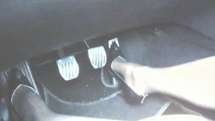 she drives in her 5inch metal- toe spike heels