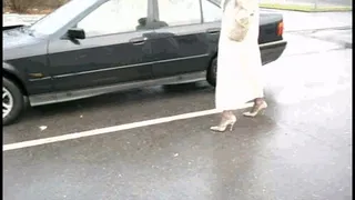 4inch snakeskin high heels smashing the pedals part2