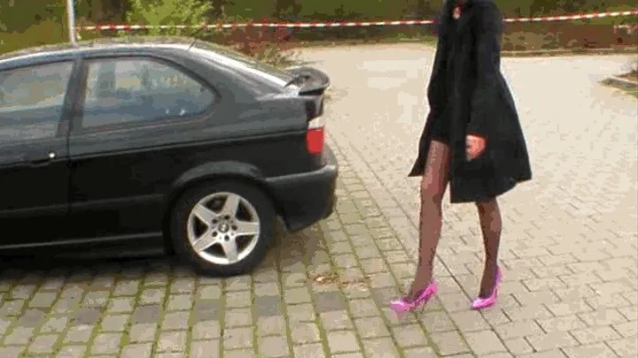 Driving in 5inch spike heels comp