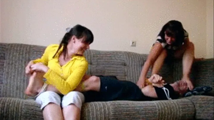 Sadistic Sisters Tickle Their Little Step-Brother