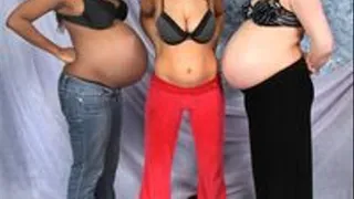 3 PREGNANT Gals... Black-White-Latin