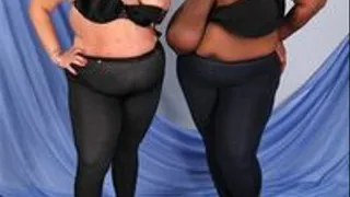 Two BBWs Mz Diva 42NN & Aire Fresco 38DD (Black & White) compare Video