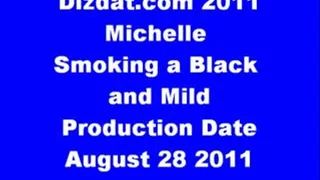 Michelle smokes her black and mild