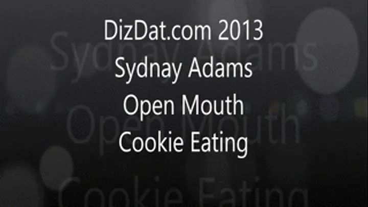 Sydnay Adams open mouth cookie eating