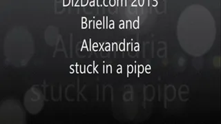 Briella and Alexandria stuck in a pipe