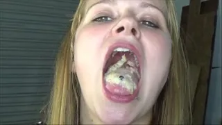 Lexi open mouth eating