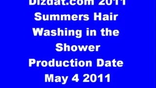 Summer Hair Washing in the Shower
