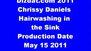 Chrissy Daniels Hairwashing in the Sink