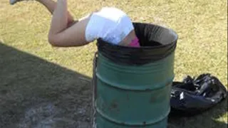 Kristen trash can diving