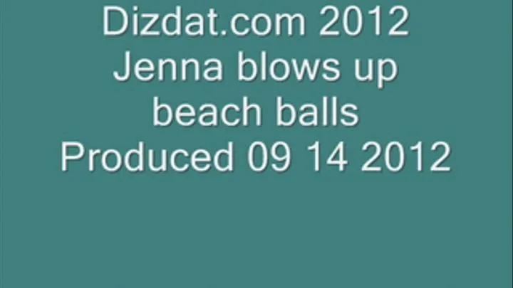 Jenna blows up beach balls