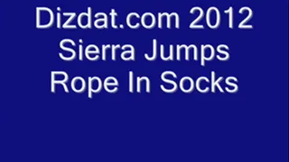 Sierra Jumps Rope In Socks