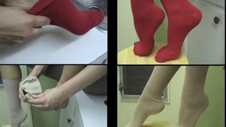 Samantha's red sock tease