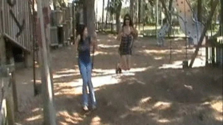 Playing on swings