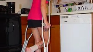 Evie's turn to crutch