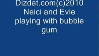 Neici and evie gum play