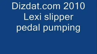 lexi pedal pumping in slippers