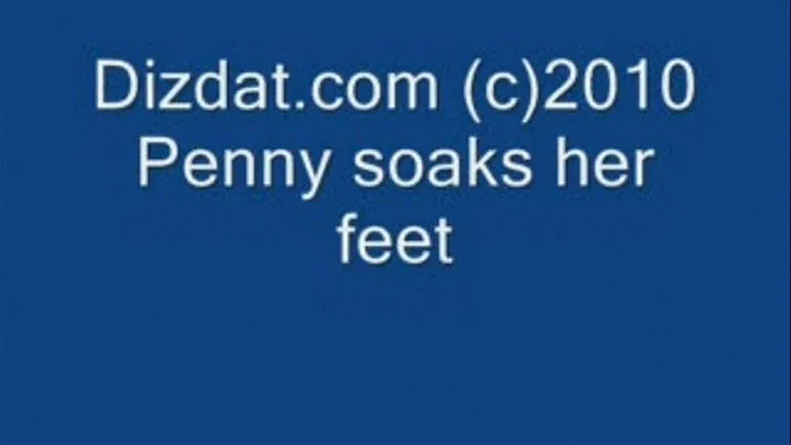 Penny soaks her feet