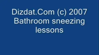 bathroom sneeze and nose blowing lessons