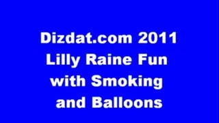 Lilly Raine Fun with Balloons and SMoking