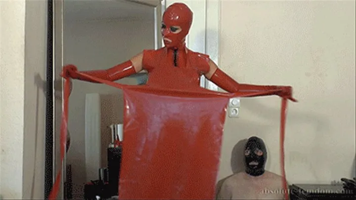 Fleeced Out By A Red Latex Mistress