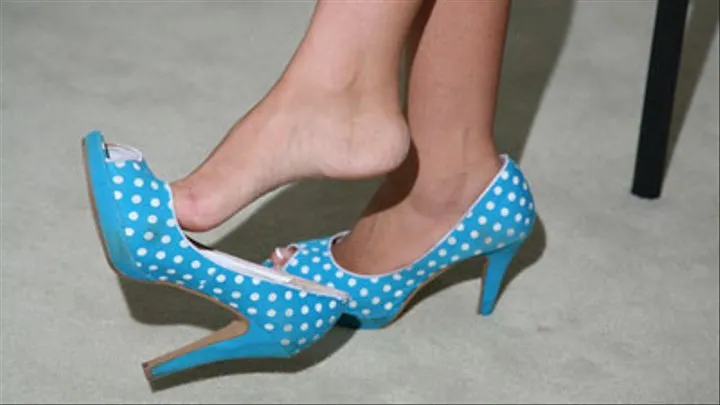 Christine Alexis Shoe Dangle - Pocka-dot heels with nice arches - Foot Fetish Daily