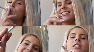 Princess Smiley smokes