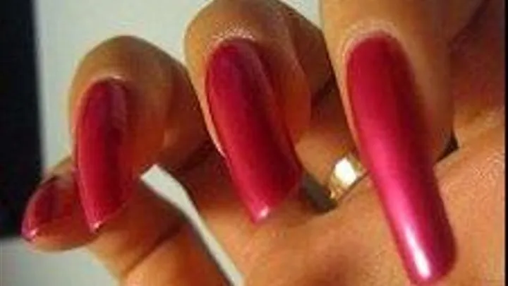 Sounds of natural long pink Nails
