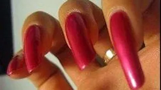 Sounds of natural long pink Nails