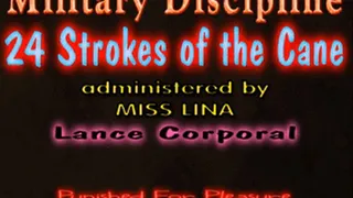 Military Discipline: 24 Strokes of the Cane - SINGLE CLIP