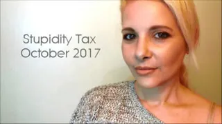 Stupidity tax October 2017