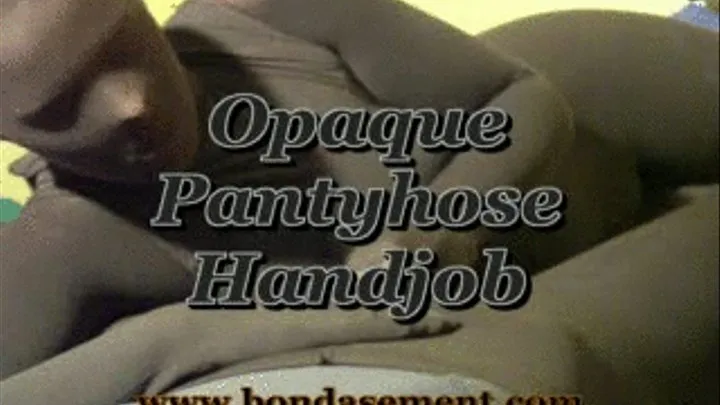 Opaque Pantyhose Handjob