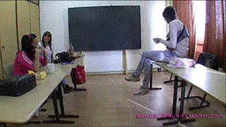 Impotent Teacher a Shoejob Session in the Girlsschool