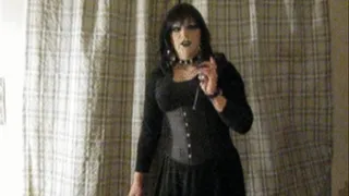 Goth TS Masturbation Instruction 11