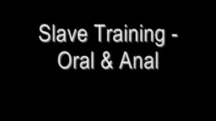 Slave Training - Oral & Anal