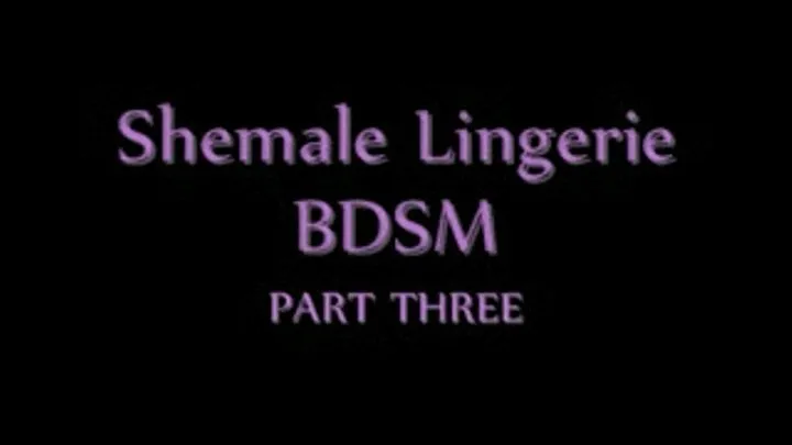 Shemale Lingerie BDSM (PART 3)