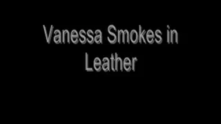 Vanessa Smokes in Leather