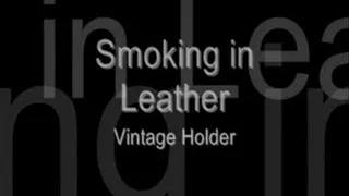 Smoking Super Slim Cigarette in Leather